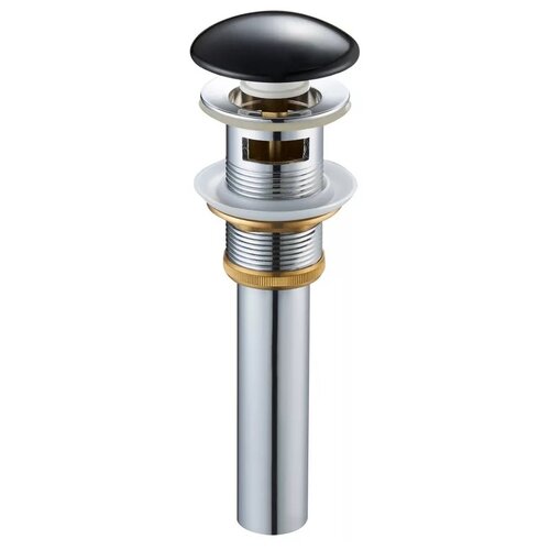 Донный клапан для раковины GID-ceramic Керамический донный клапан Gid Blm100-1 с переливом черный 70 мм