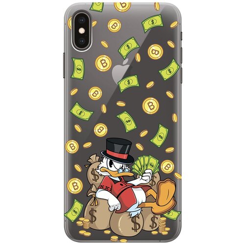 Силиконовый чехол на Apple iPhone XS Max / Эпл Айфон Икс Эс Макс с рисунком Rich Scrooge силиконовый чехол на apple iphone xs max эпл айфон икс эс макс с рисунком фонарь на берегу