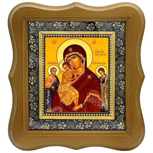 Икона Божьей Матери Трех Радостей на холсте. икона божьей матери трех радостей на холсте