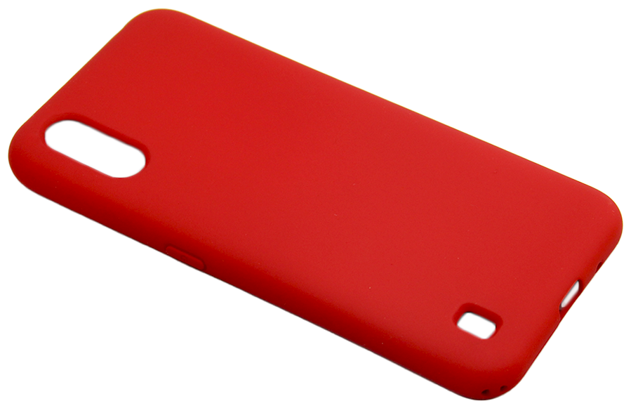 Чехол Silicone Cover без логотипа для Samsung Galaxy A01 Красный