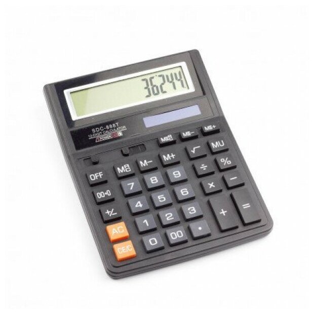 Калькулятор настольный 12-разрядный SDC-888T питание от батарейки