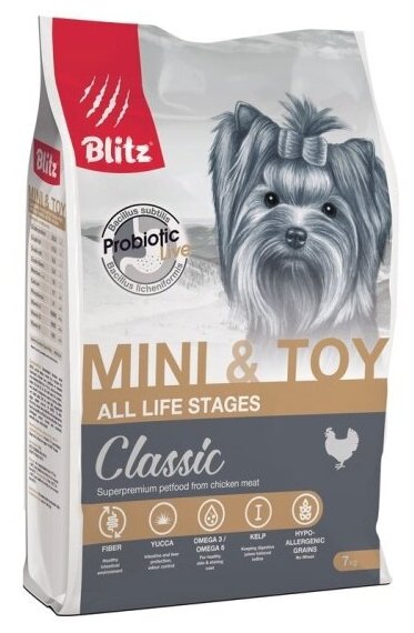 Корм сухой Blitz (pet) Blitz для собак миниатюрных и мелких 7 кг