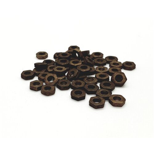Гайка М 3, латунь, 50шт.