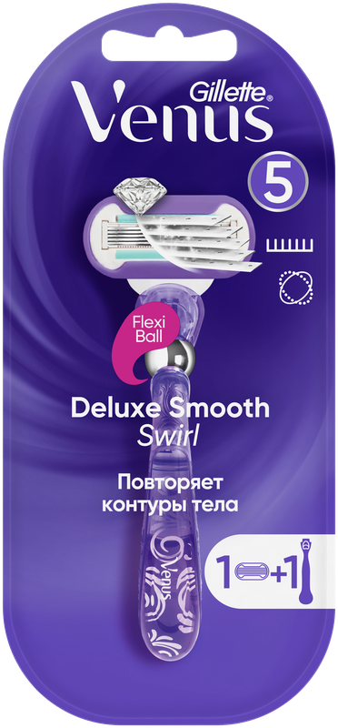 Venus Swirl Extra Smooth Бритвенный станок, с 1 сменным лезвием в комплекте