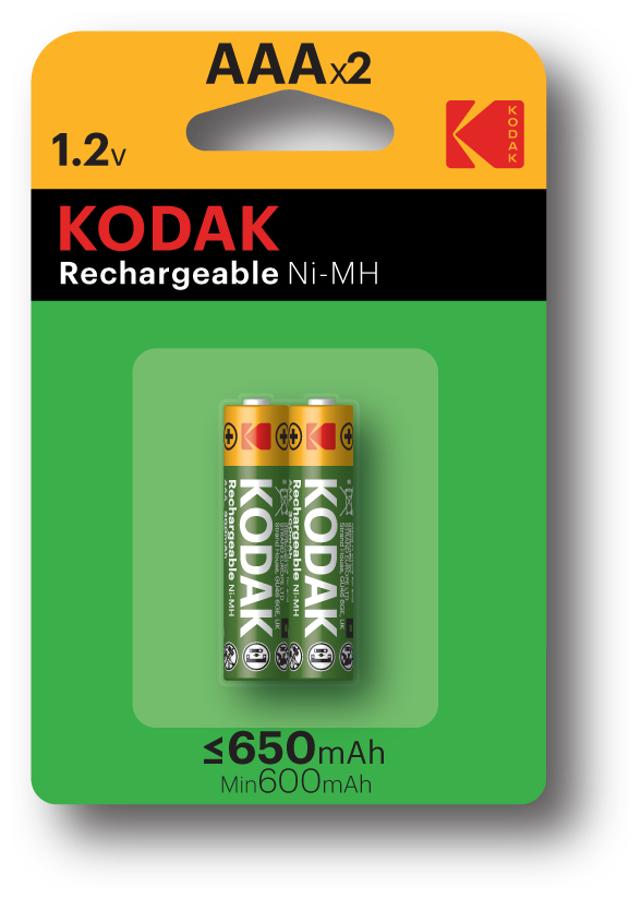 Kodak Аккумулятор Kodak HR03-2BL 650mАh [K3AHR-2/650mАh ], 2шт (30955042)