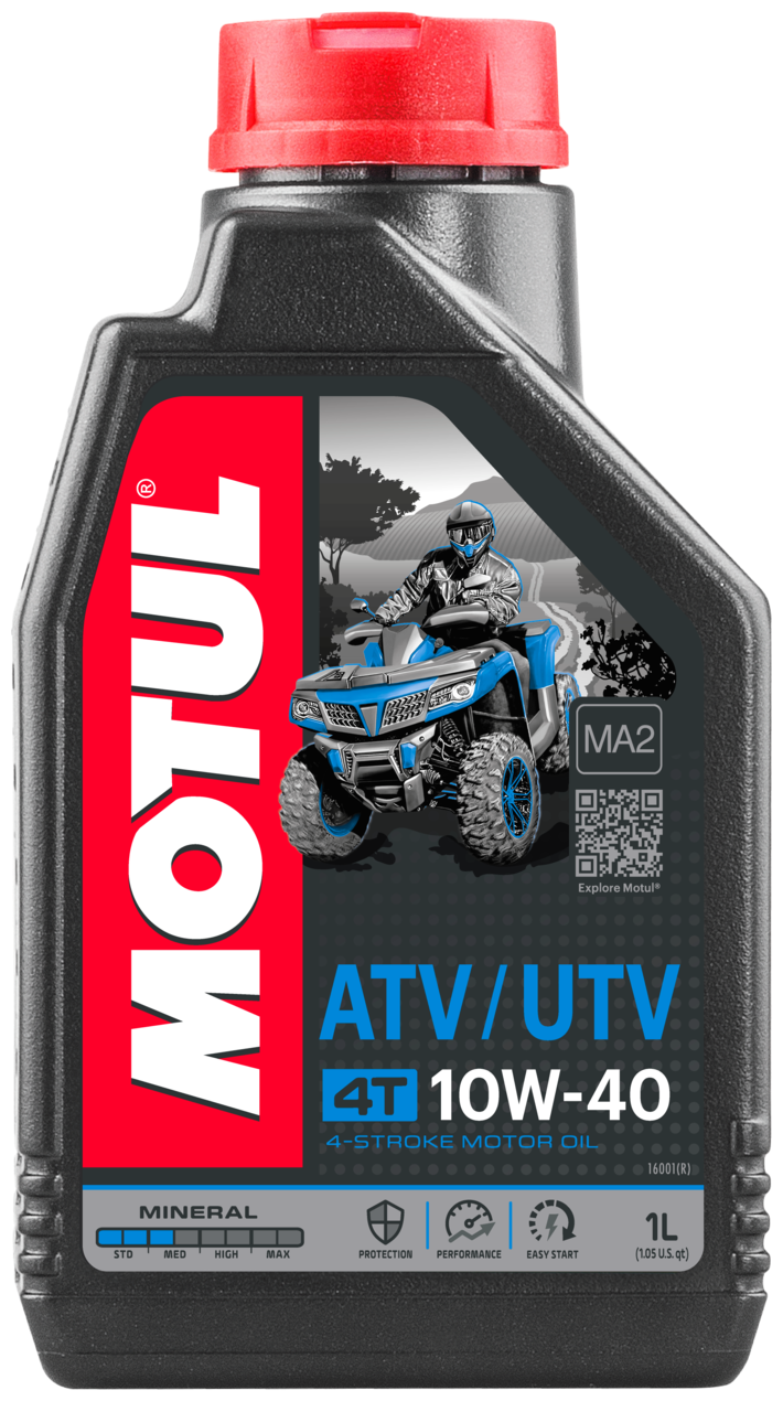 Масло моторное MOTUL ATV-UTV 4T, 10W-40, минеральное, 1 л