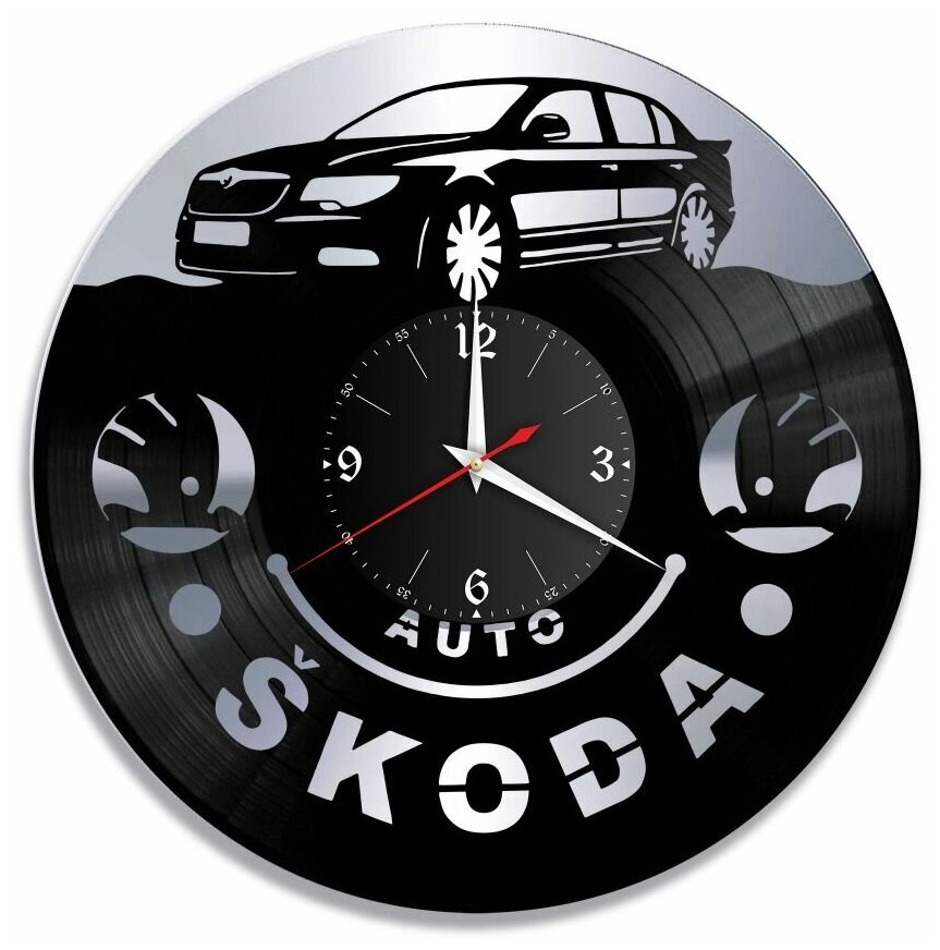 Часы из винила Redlaser "Skoda, Шкода" VW-10427-2