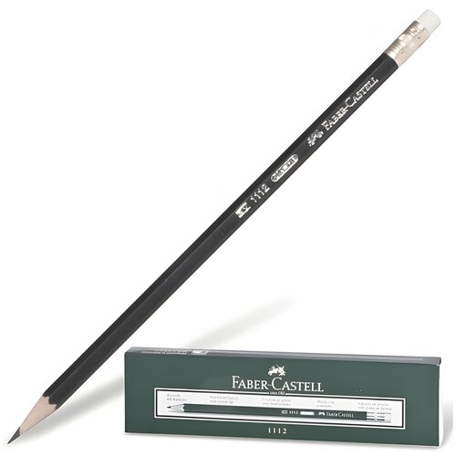 карандаш faber castell 111200 комплект 36 шт Карандаш чернографитный FABER-CASTELL, 1 шт, 1112, НВ, с ластиком, корпус черный, 111200 В комплекте: 36шт.