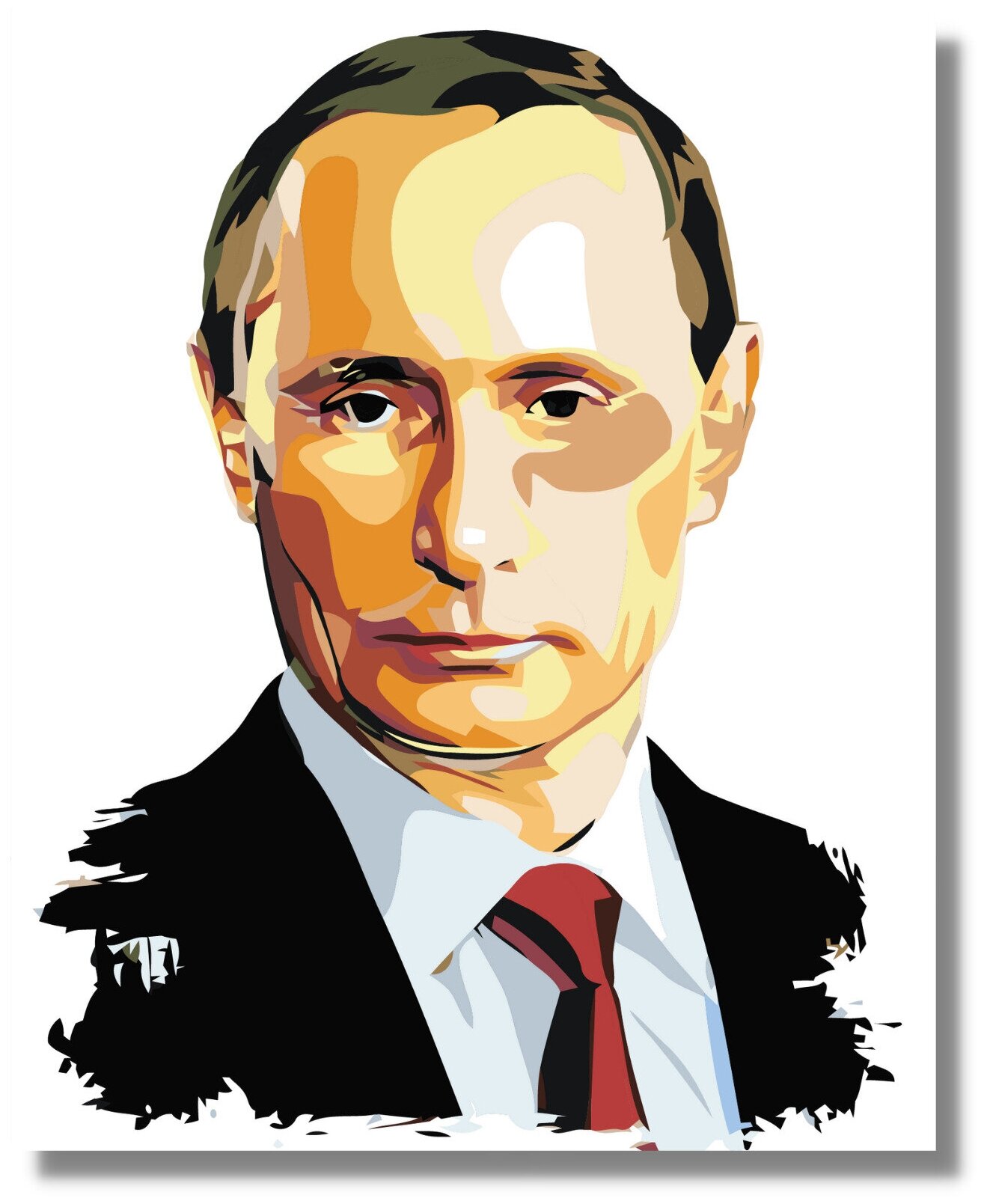 Картина по номерам "Путин " холст на подрамнике 40х50