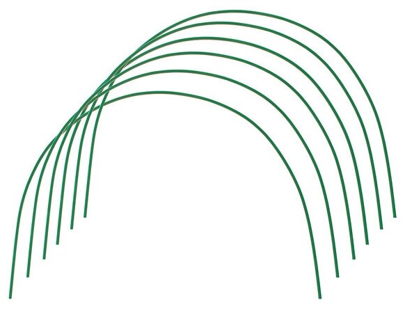Дуги для парника металл в кембрике 2 м d = 10 мм набор 6 шт.