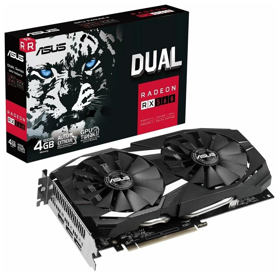 Видеокарта ASUS DUAL-RX560-4G (90YV0HG0-M0NA00)