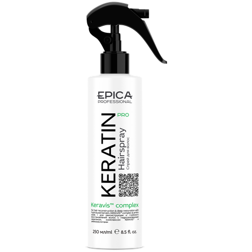 EPICA Professional Keratin PRO Спрей для реконструкции и глубокого восстановления волос 250 мл epica professional шампунь keratin pro для реконструкции и глубокого восстановления волос 250 мл