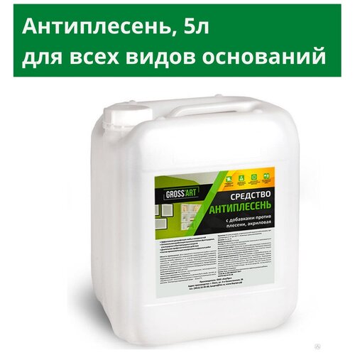 Антиплесень - средство для уничтожения плесени, грибка, синевы GROSS'ART PROFI, 5 л, для всех видов оснований