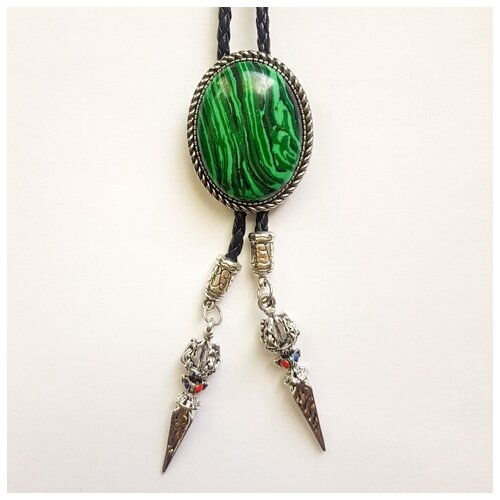 Галстук Боло с малахитом