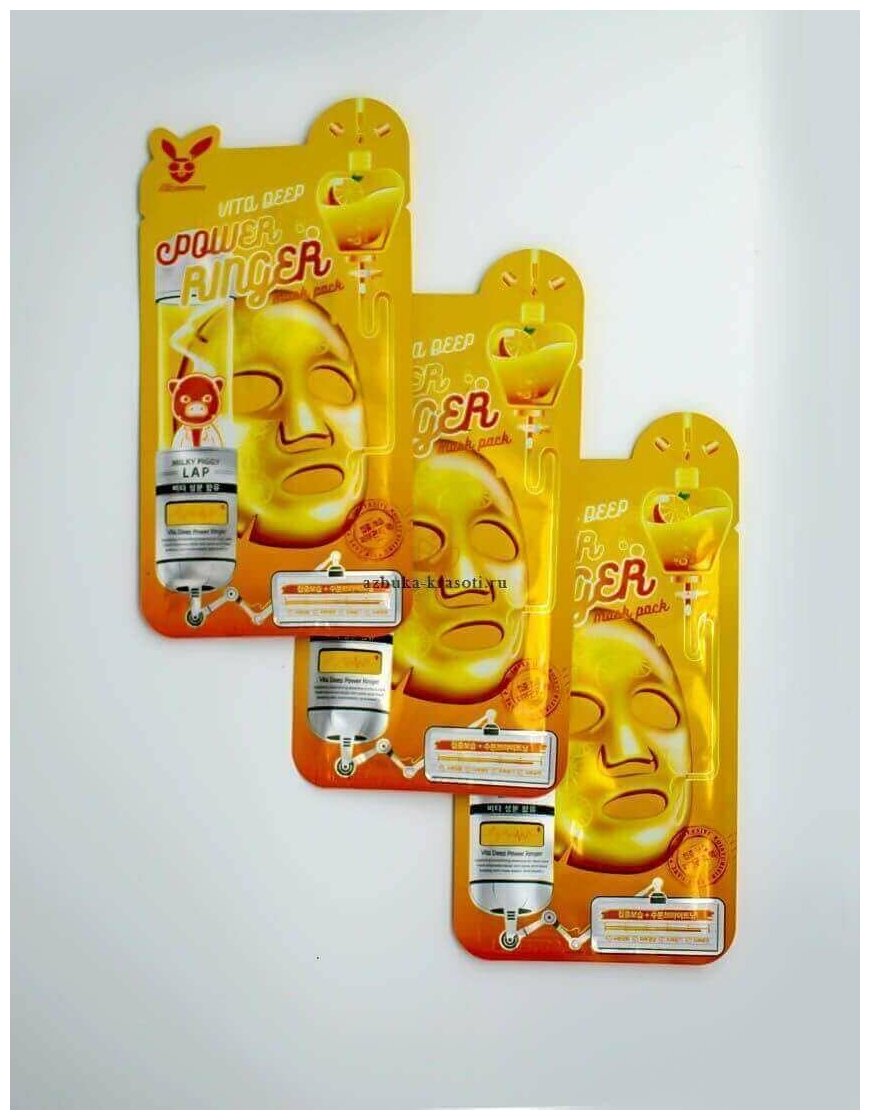 Маска Elizavecca с витаминным комплексом Deep Power Ringer Mask Pack Vita, 23 мл - фото №6