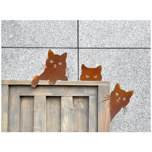 Садовая фигура из металла Кошки