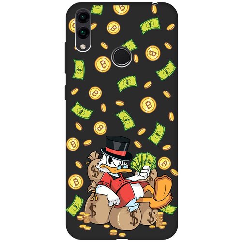 Матовый чехол Rich Scrooge для Honor 8C / Хонор 8С с 3D эффектом черный матовый чехол space stickers для honor 8c хонор 8с с 3d эффектом черный