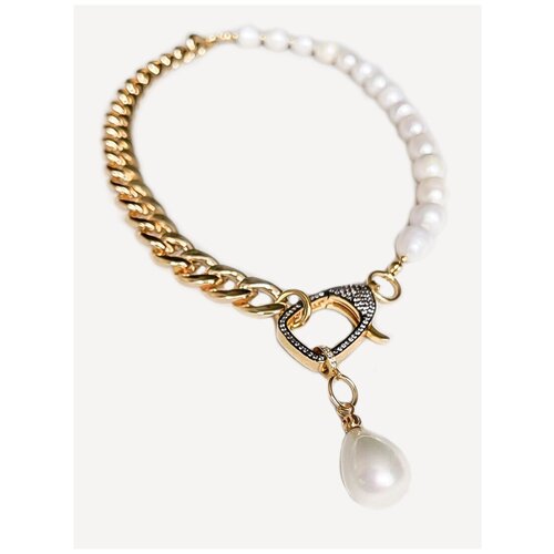 Чокер-колье Жемчужина в золотом цвете