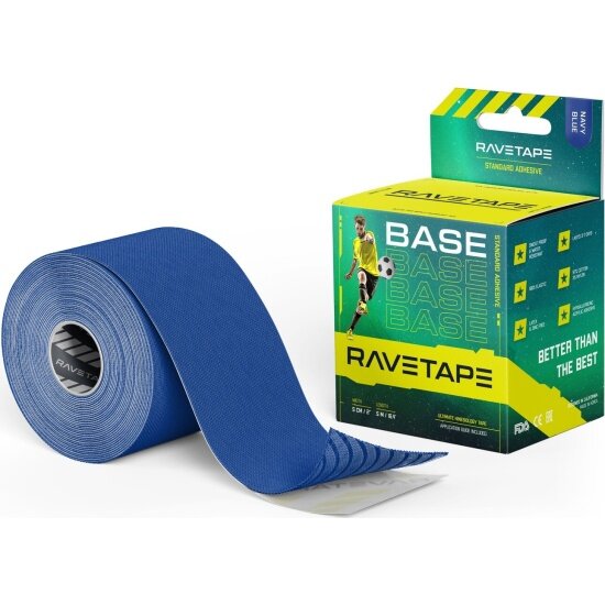 Кинезиотейп Ravetape BASE 5X5 — Синий (NAVY BLUE)