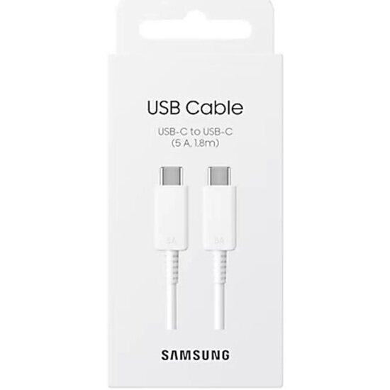 Кабель Samsung EP-DX510JWEGEU USB-C - USB-C, 5A, 1.8м, белый