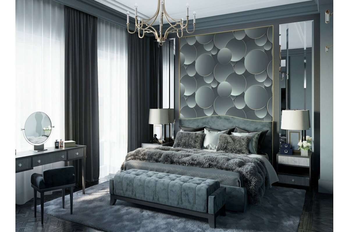 фото Обои Erismann Jupiter 60548-03 Винил на флизелине (1,06*10,05) Серый/Коричневый, Геометрия/Круги