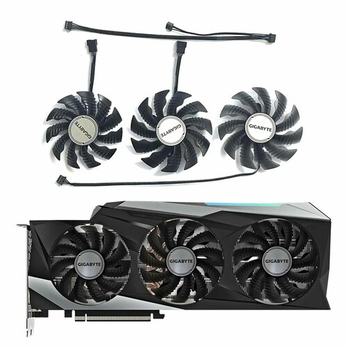 Комплект вентиляторов 878782мм 4pin для видеокарт Gigabyte Nvidia RTX 3070 3080 3090 Gaming Eagle 1550₽