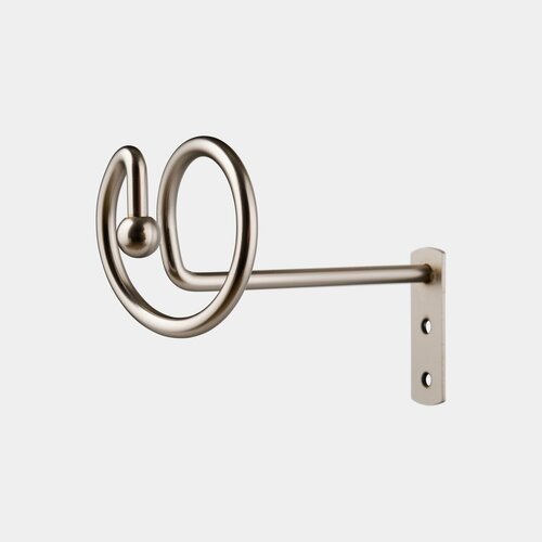 Держатель для штор, крючки металлические для подхватов штор Спираль сатин, 2 шт