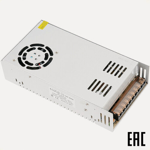 Изображение товара Блок питания к светодиодной ленте Ecola 220В/24В постоянного тока 400Вт IP20 D2L400ESB