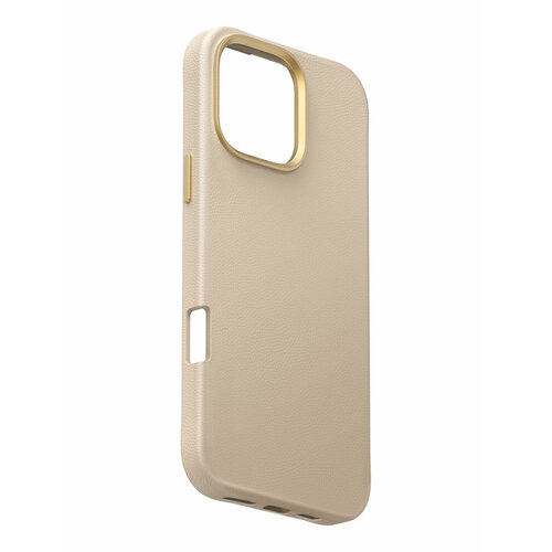 Uniq для iPhone 16 Pro чехол COEHL MUSE Leatherette with Strap Cream (MagSafe) бежевый