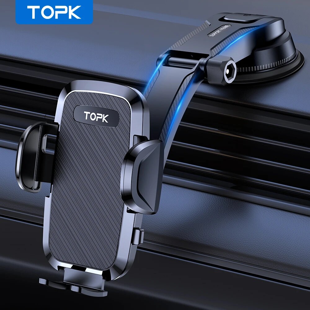 Автомобильный держатель для телефона TOPK, подставка для гравитации, держатель для телефона на приборной панели, универсальный держатель для мобильного телефона для iPhone 13 12 11 Xiaomi Samsung, Only for Dashboard