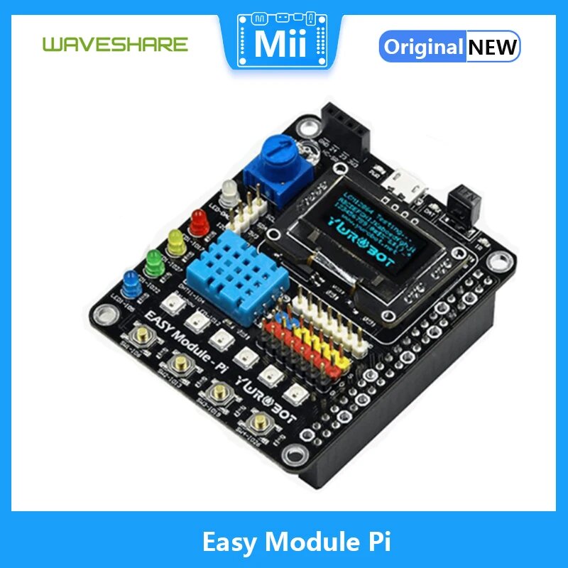 Плата расширения Raspberry Pi 4B все-в-одном, простой модуль pi с модулем датчика OLED DHT11 для 4B/3B