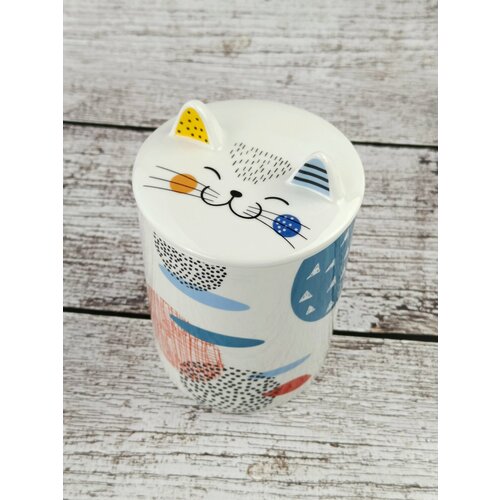 Банка для сыпучих продуктов Fresco Cat фаянс 600 мл 1050₽