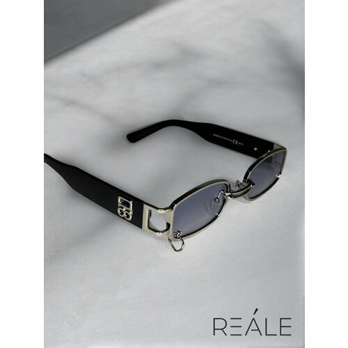 Солнцезащитные очки REALE, черный/серебристый