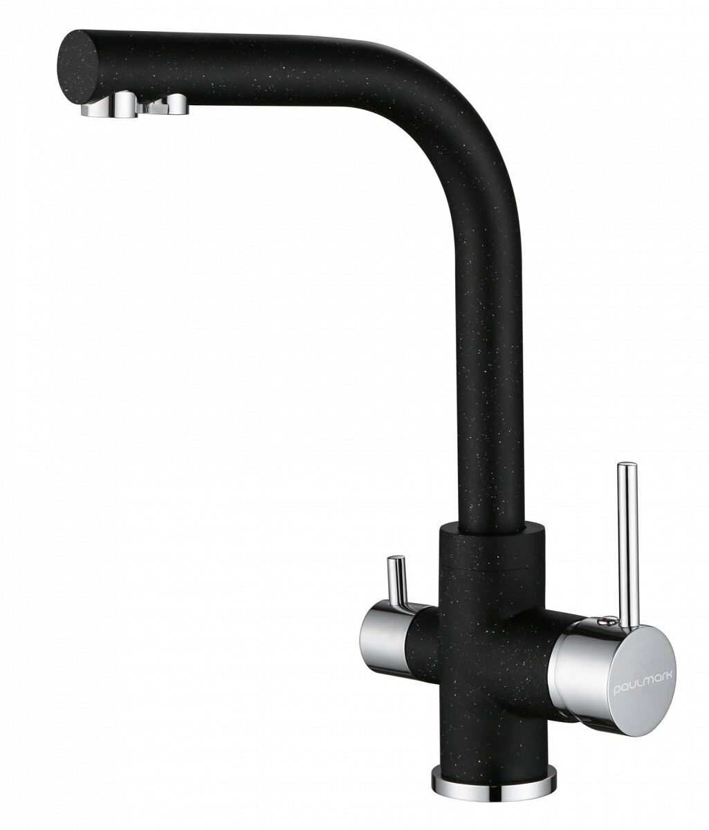 Смеситель Paulmark ESSEN Es213011-308 черный с подключением к фильтру — фото 1