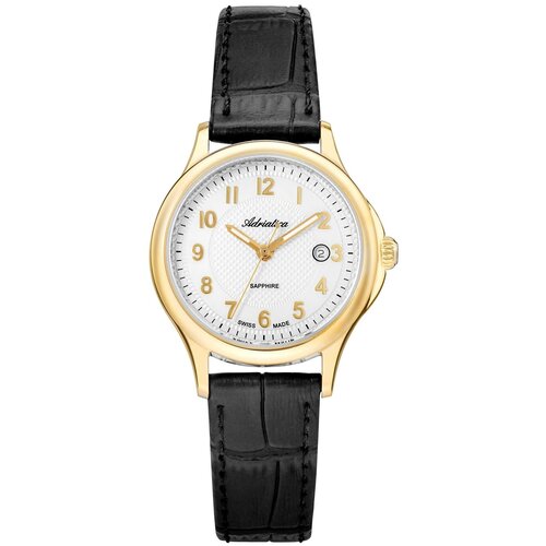 фото Наручные часы adriatica швейцарские наручные часы adriatica a3172.1223q, черный, серебряный