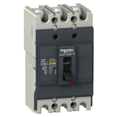 EZC100F3040 Автоматический выключатель EZC100F 10 kA/400В 3П/3T 40 A Schneider Electric