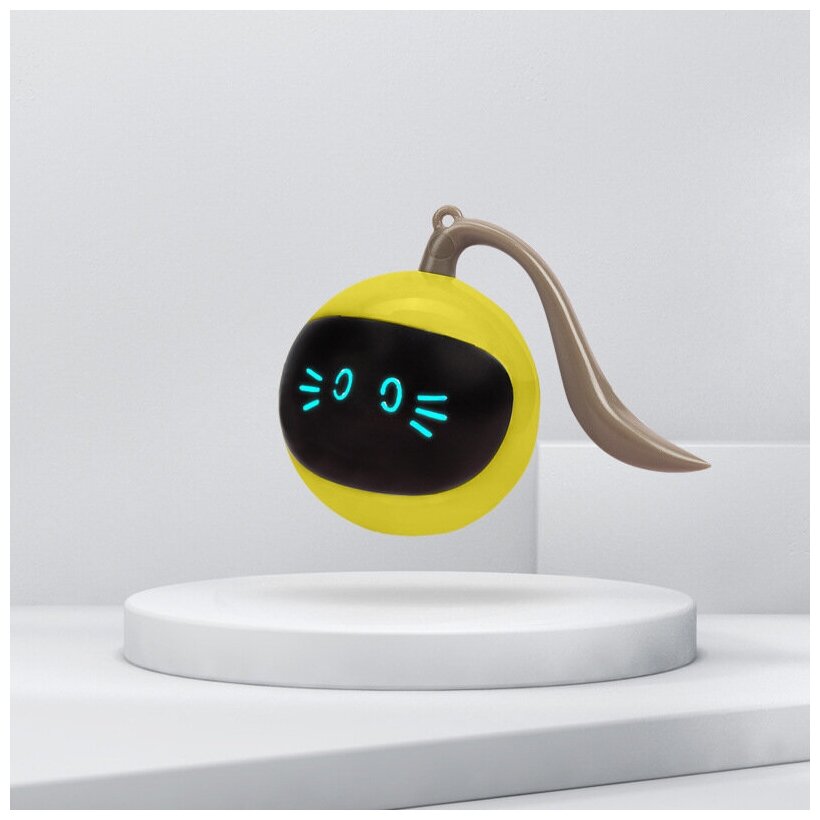 Интерактивная игрушка для кошек/ электронная/развивающая Magic Ball (Желтая) - фотография № 1