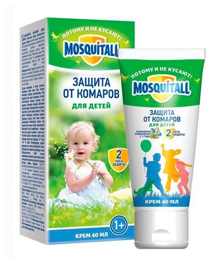 Крем от комаров Mosquitall Нежная защита для детей 40мл