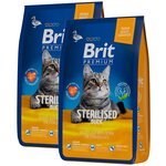 BRIT PREMIUM CAT DUCK & CHICKEN для взрослых кастрированных котов и стерилизованных кошек с уткой и курицей (0,4 + 0,4 кг) - изображение