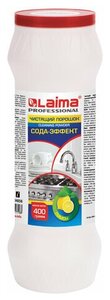 Чистящее средство 400 г, LAIMA PROFESSIONAL Сода-Эффект "Лимон", порошок, 604656