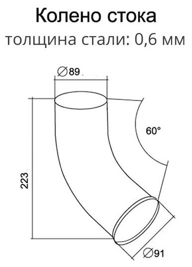 Колено стока на трубу 90 мм. Grand Line, RAL 6005 зеленый - фотография № 2