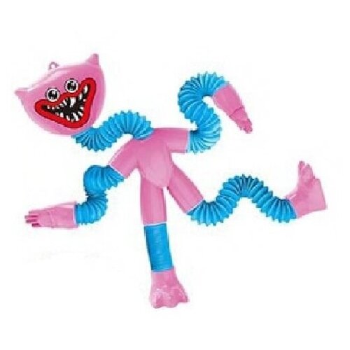 Антистресс-игрушка Хагги Вагги, длинные руки и ноги pop-трубка, трубка гармошка, брелок (Цвет: Зеленый)