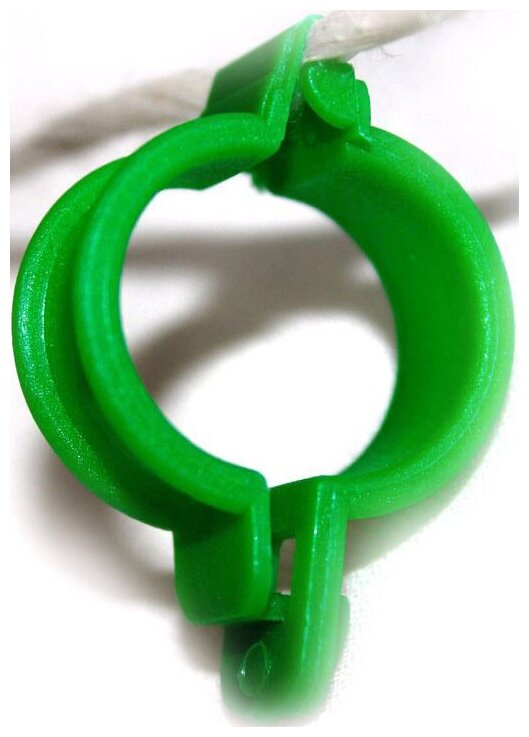 Greengo Кольцо-фиксатор для растений, d = 20 мм, набор 100 шт., зелёный - фотография № 2