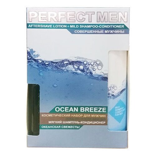 Парфюмерия XXI века Мужской Perfect Men Ocean Breeze Набор: лосьон после бритья 100мл, шампунь 250мл