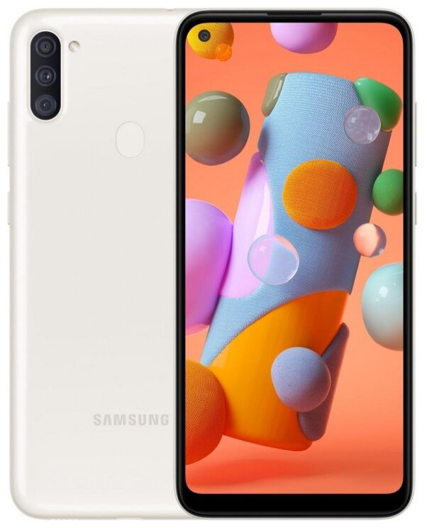 Смартфон Samsung Galaxy A11 2/32 ГБ, Dual nano SIM, белый