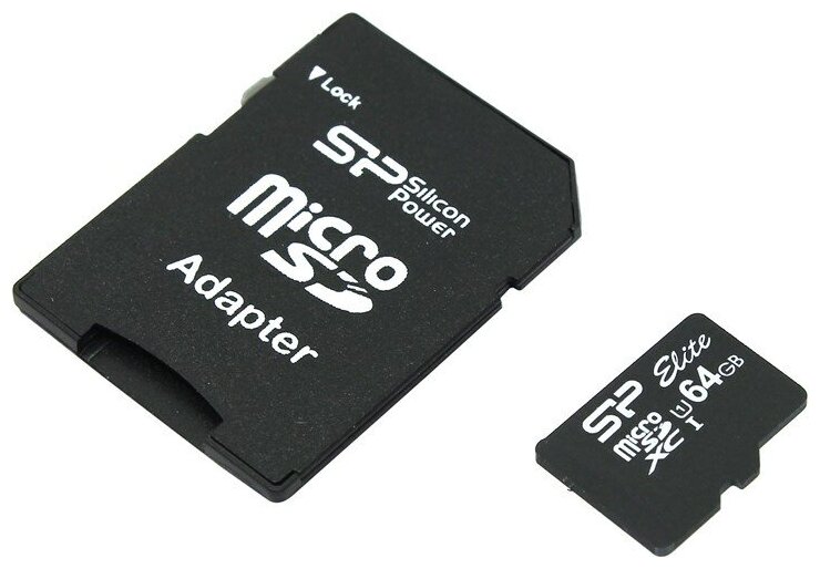 Карта памяти Silicon Power ELITE microSDXC UHS Class 1 Class 10 + SD adapter