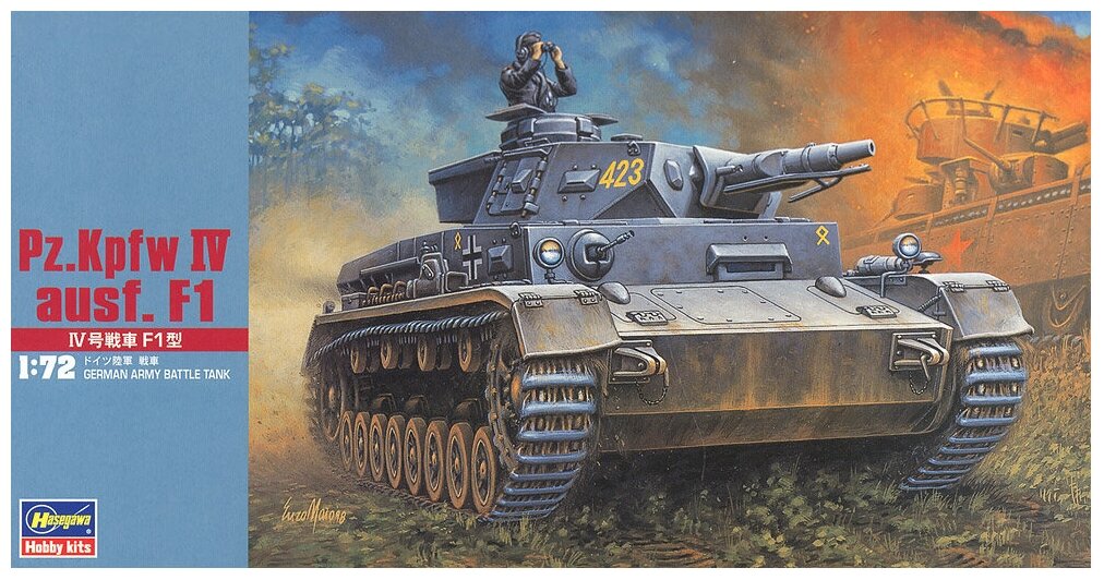 Hasegawa Сборная модель Немецкий танк Pz.kpfw IV Ausf. f1, 1/72