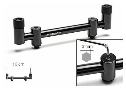 Перекладина снэг-бар Nautilus Blacktron 2 rod Snagbar 18cm NSB-218 на 2 удилища