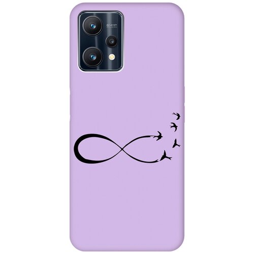 Силиконовый чехол на Realme 9 Pro, Рилми 9 Про Silky Touch Premium с принтом Infinity сиреневый силиконовый чехол на realme 9 pro рилми 9 про silky touch premium с принтом christmas deer красный