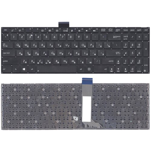 Клавиатура для ноутбука ASUS X502 X502CA X502C черная (Плоский Enter) клавиатура для ноутбука asus x502 x502ca черная верхняя панель в сборе черная
